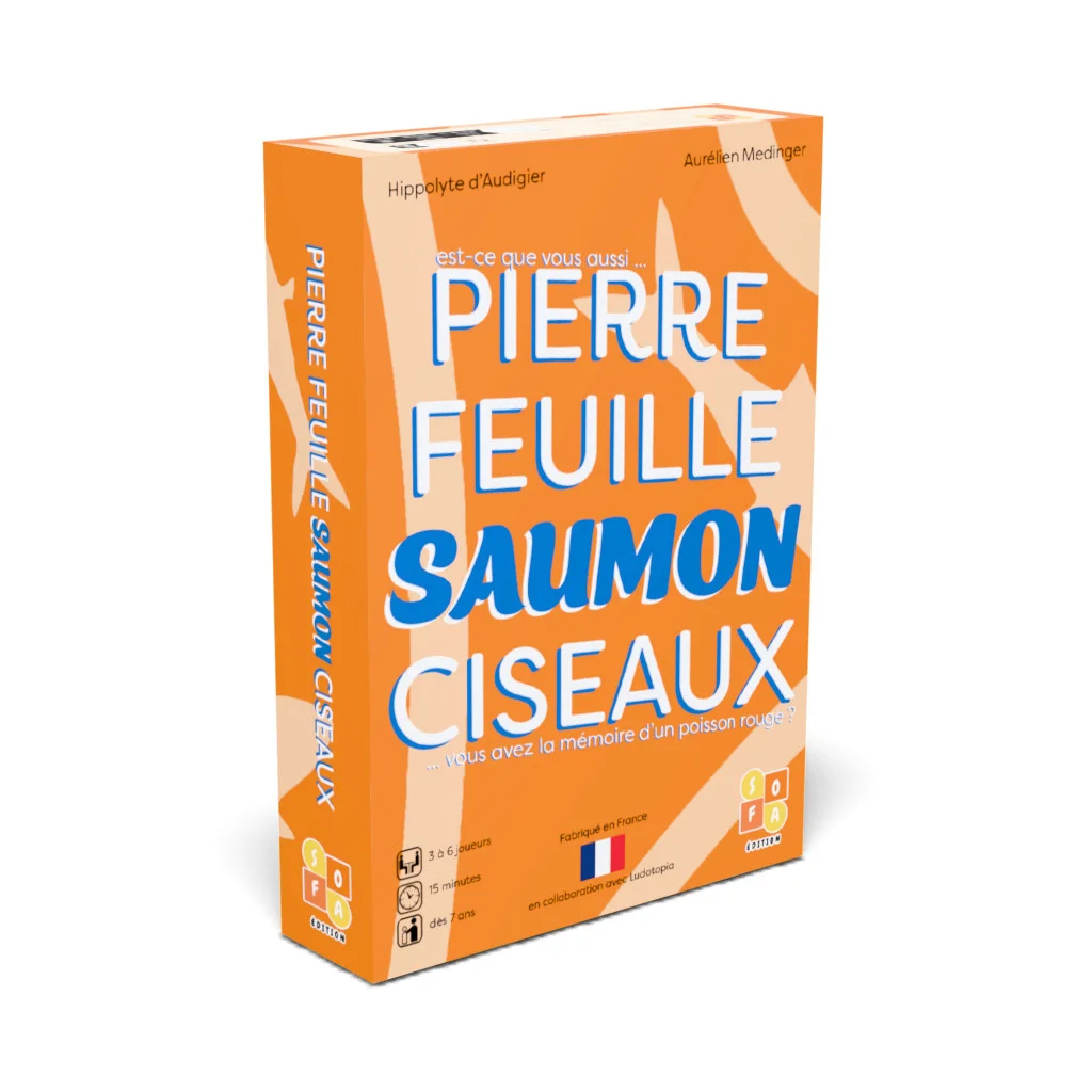 Boîte du jeu Pierre Feuille Saumon Ciseaux